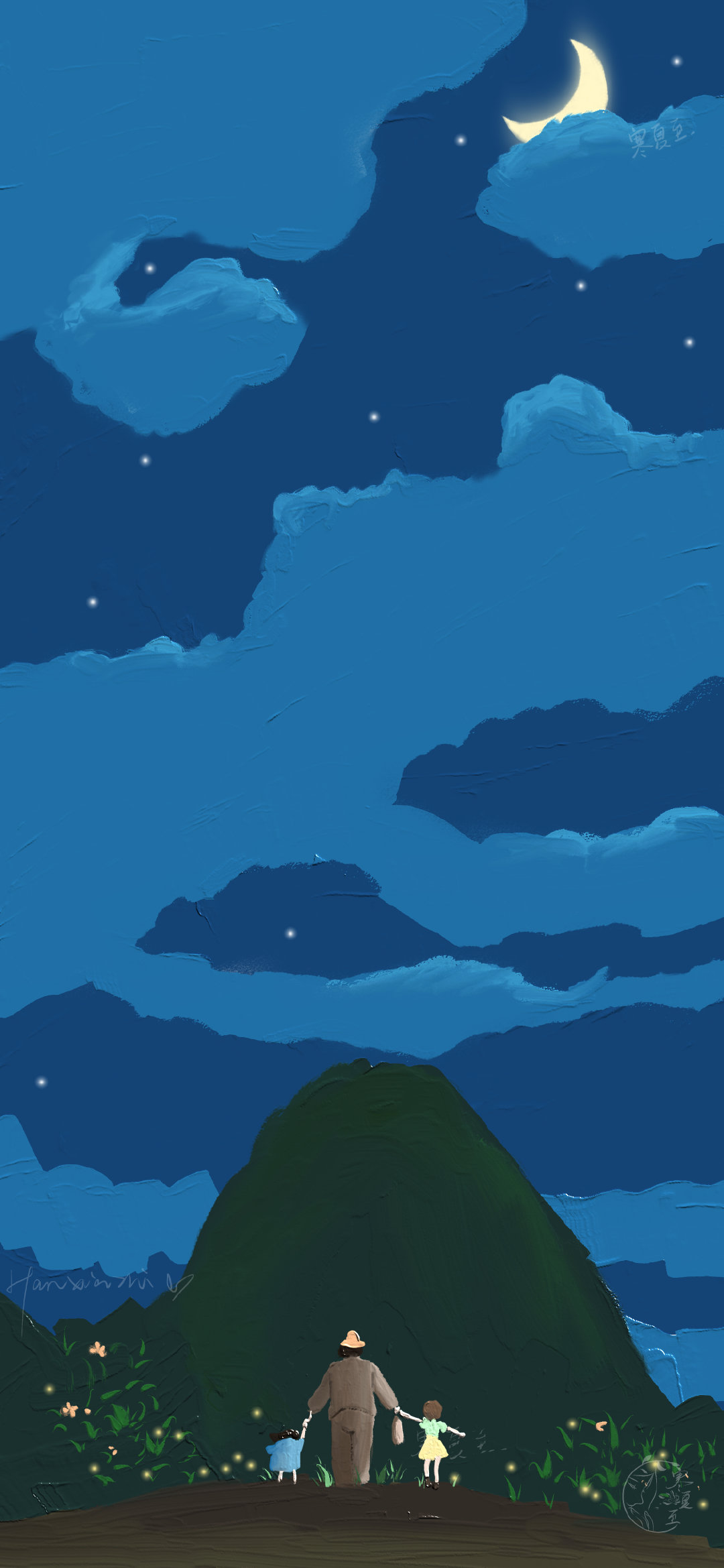 油画壁纸ins高级质感手绘女孩,手绘壁纸高清全屏油画