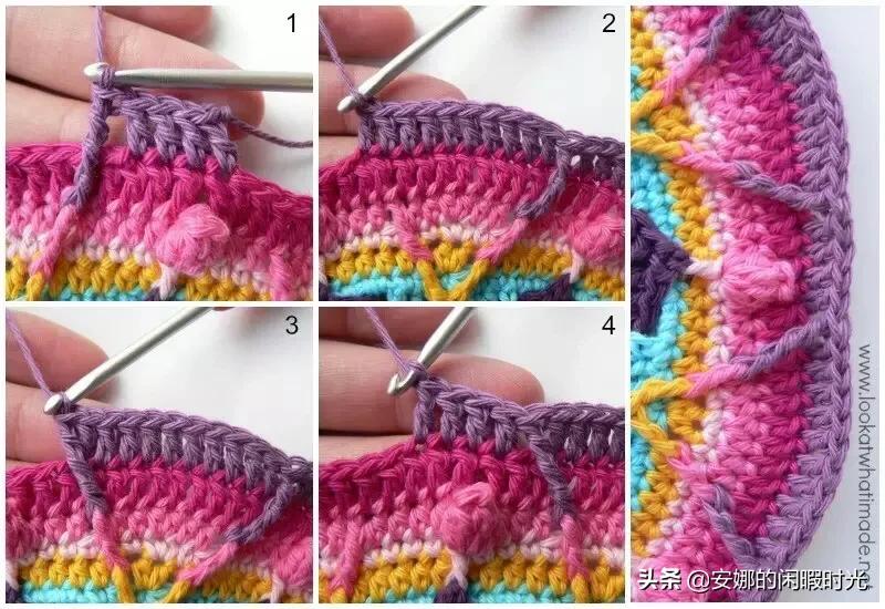 曼陀罗毯子编织教程,苏菲花园曼陀罗毯子钩法高清图解