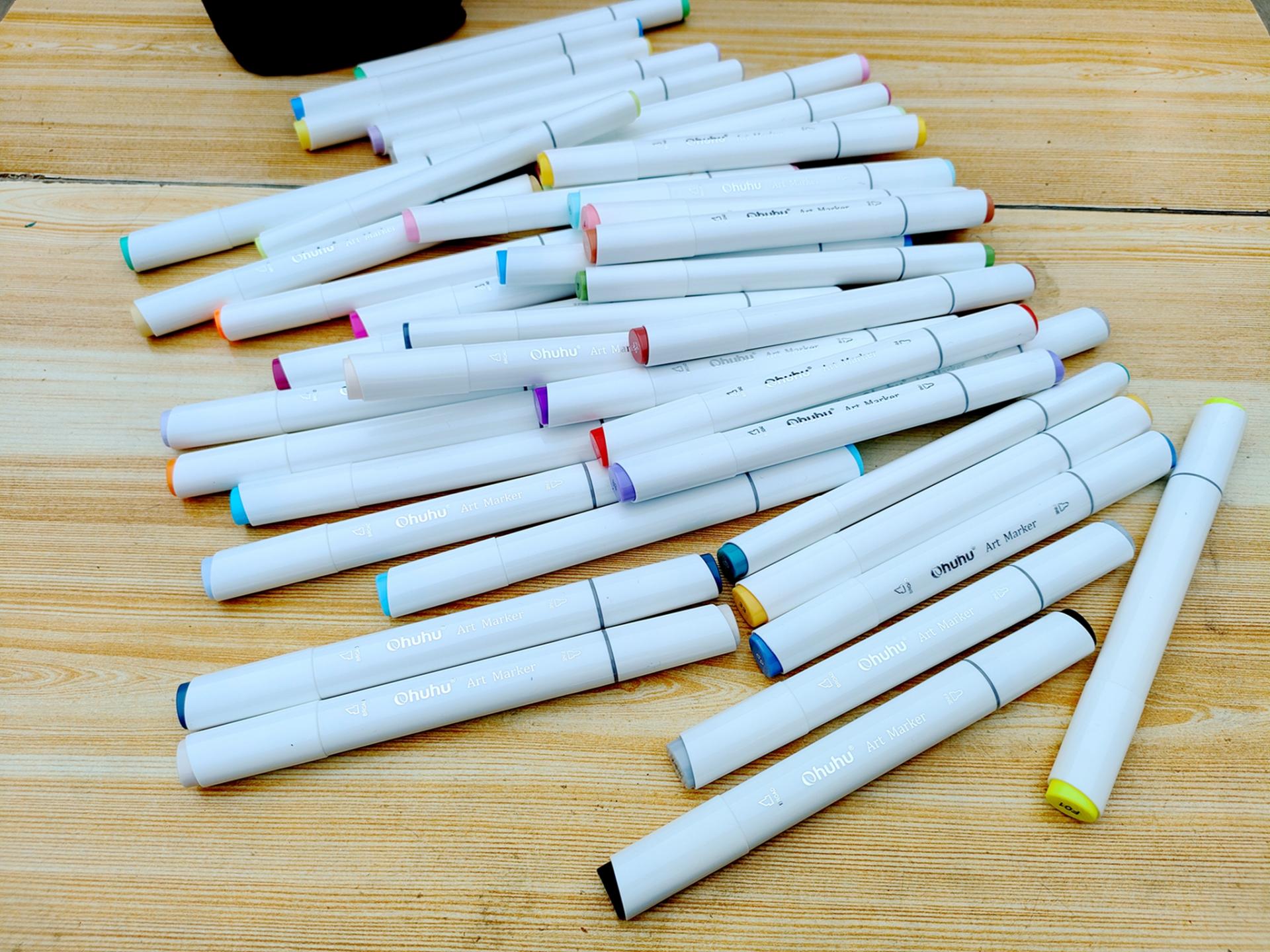 100多种颜色的软头马克笔,颜色全好用的软头马克笔