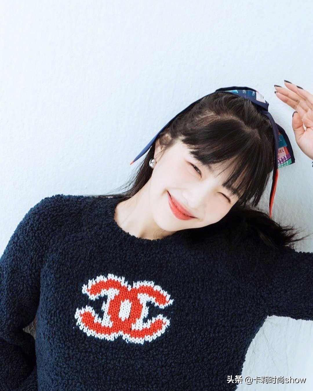 鞠婧祎单马尾发带视频教程,发带绑发丝带鞠婧祎同款