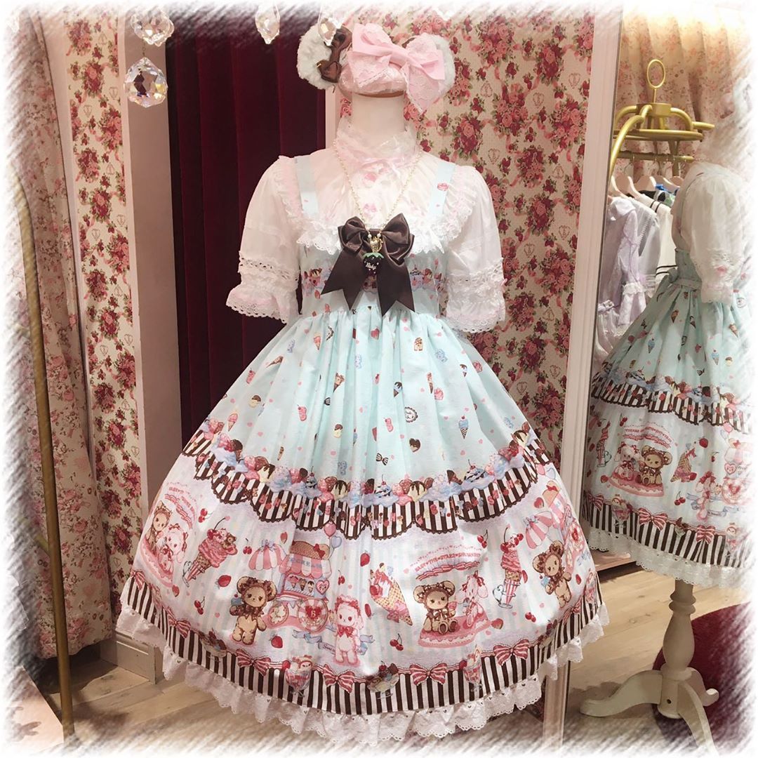 显瘦蓝色lolita夏季,好看显白凉快的lolita