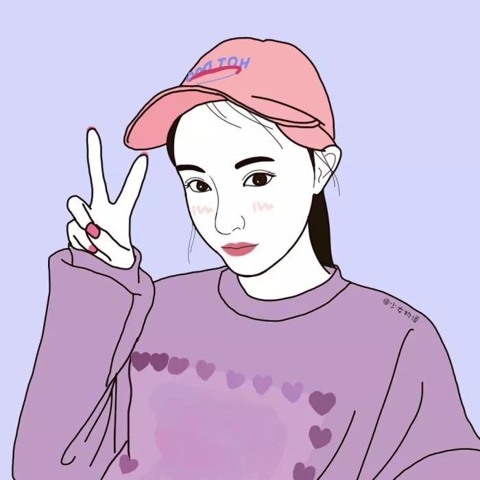 个性原宿风手绘头像,原宿风头像女伤感真人