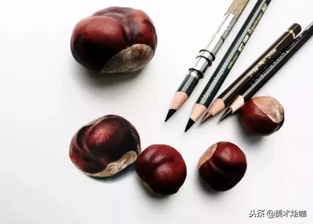 彩铅画教程超写实零基础入门,超写实彩铅画高清大图水果组合