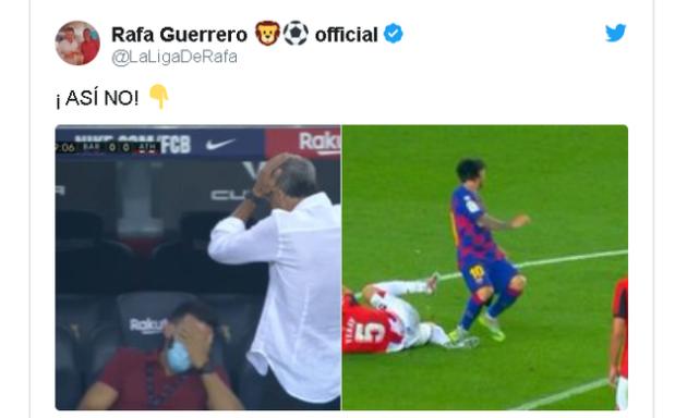 巴萨梅西被犯规全队出头,巴萨回应梅西被犯规