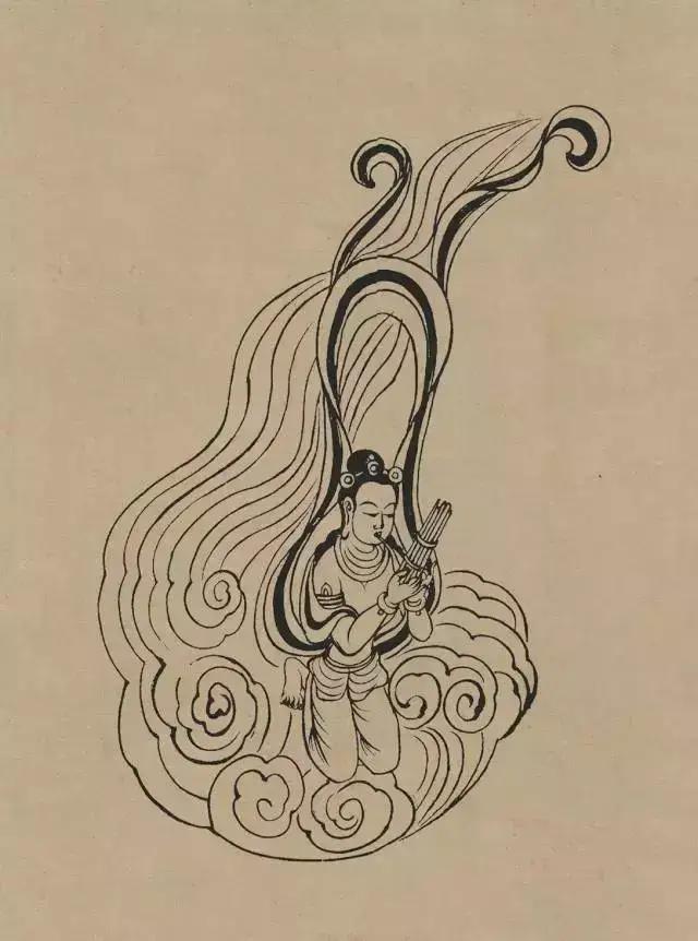 敦煌画线稿描摹,敦煌壁画白描勾线教程