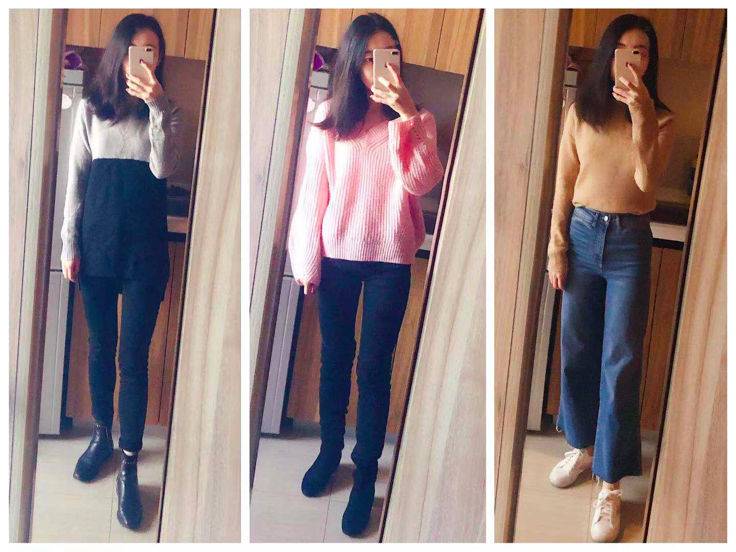 脱线本周穿搭分享：粉灰白黑驼5款5色针织衫，让你一周穿搭不重样