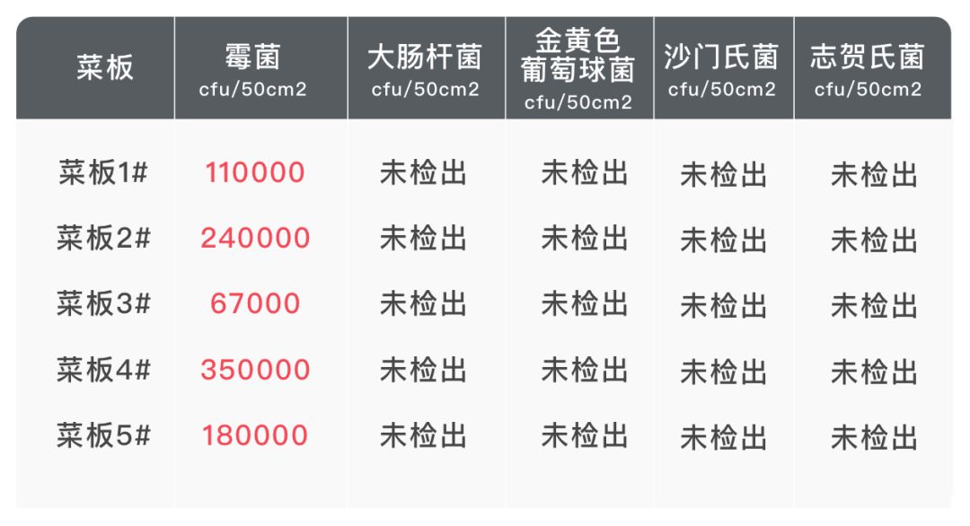 天天用的菜板，竟然有35万霉菌