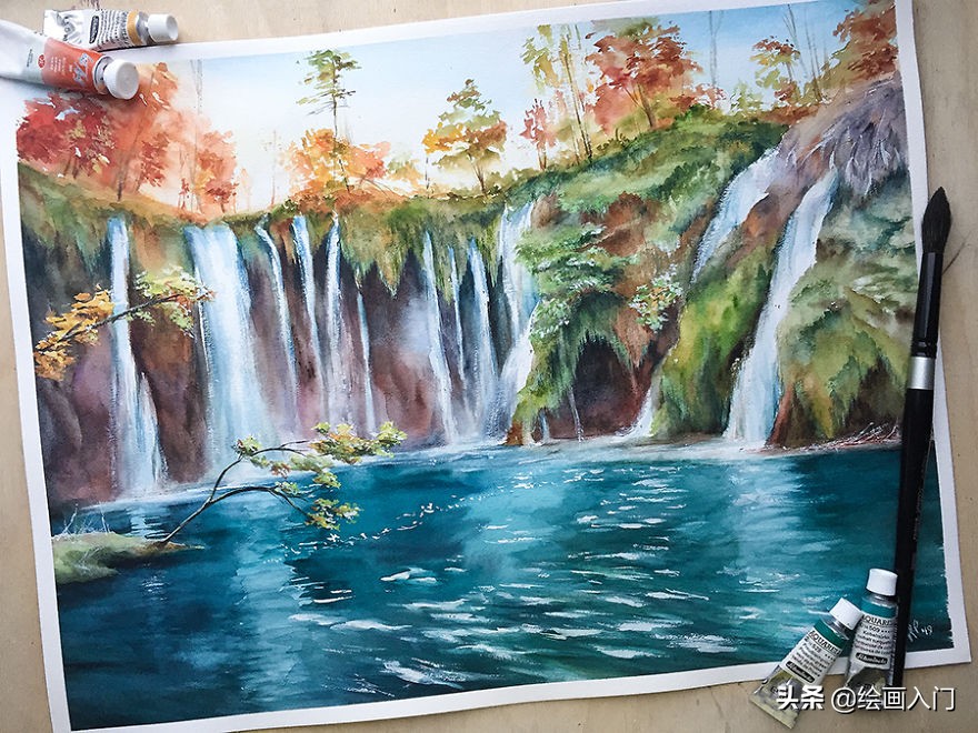 如何用画笔画出好看的图画,一幅优秀的水彩画创作过程欣赏