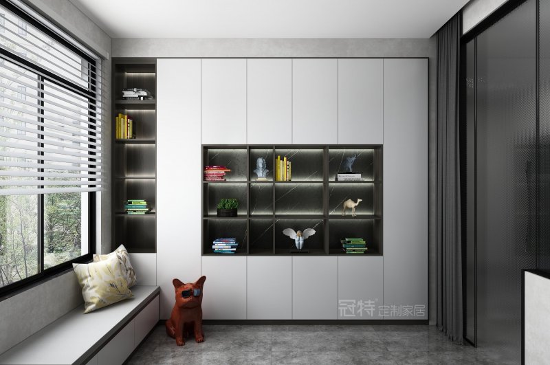 冠特轻奢定制衣柜样板间,冠特定制衣柜多少钱一平