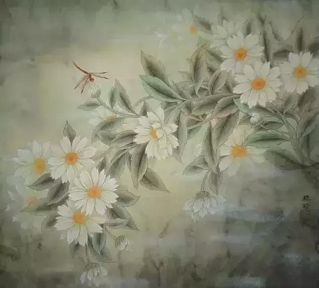 工笔画红叶染色技法,工笔画牡丹花头染色技法步骤