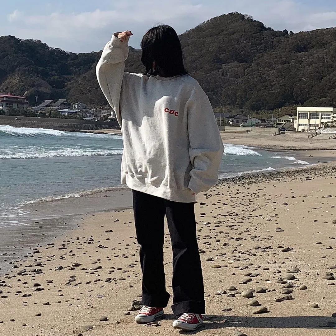 韩国爆款卫衣2021,韩国新款潮流卫衣秋天百搭款