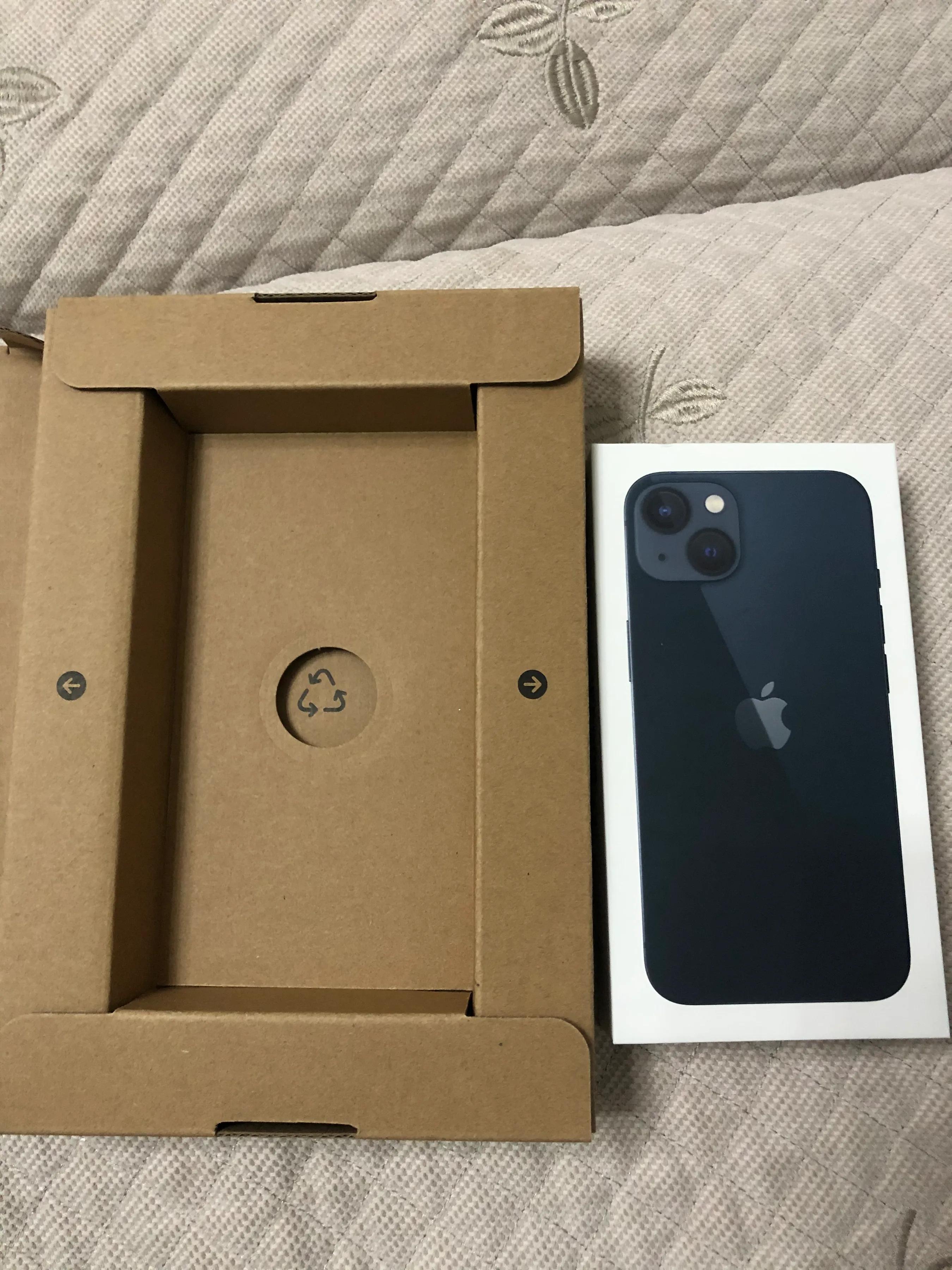 苹果13蓝色拆箱评测,苹果13新机拆包再封包