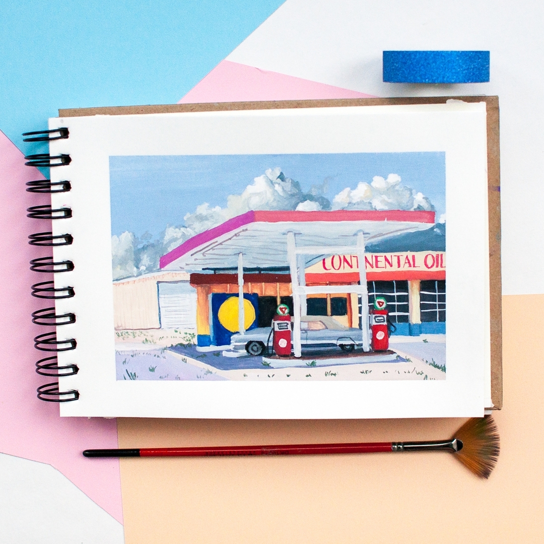 水彩手绘风景,sketchbook水彩手绘