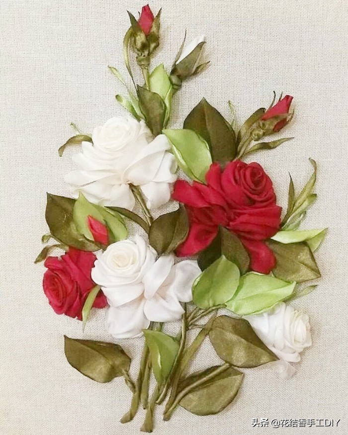 刺绣精美图案,刺绣立体福字