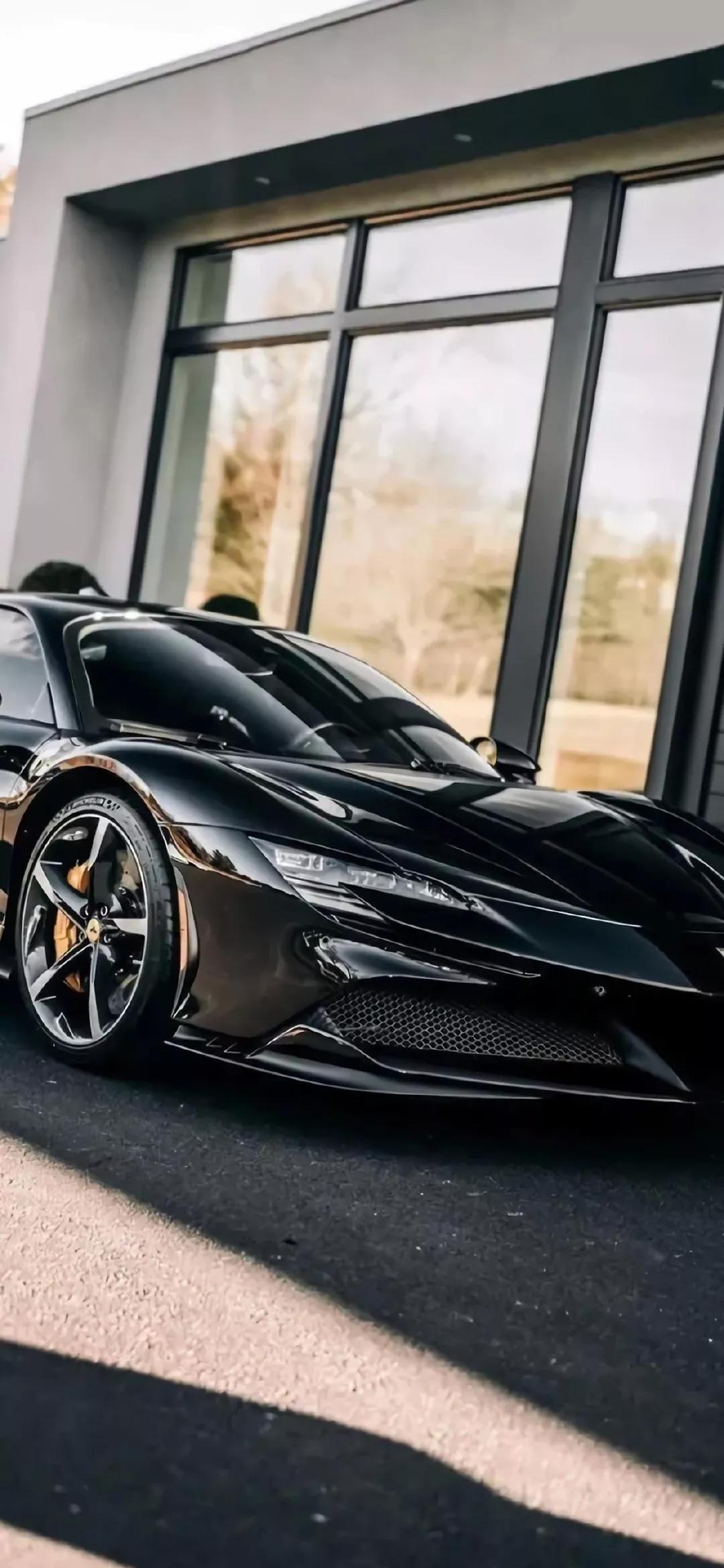 法拉利黑色壁纸,手机壁纸法拉利