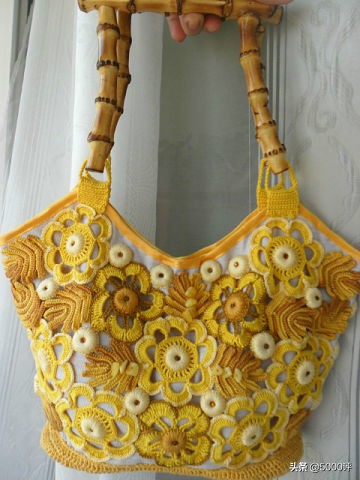 爱尔兰钩花编织的包包，太有档次了