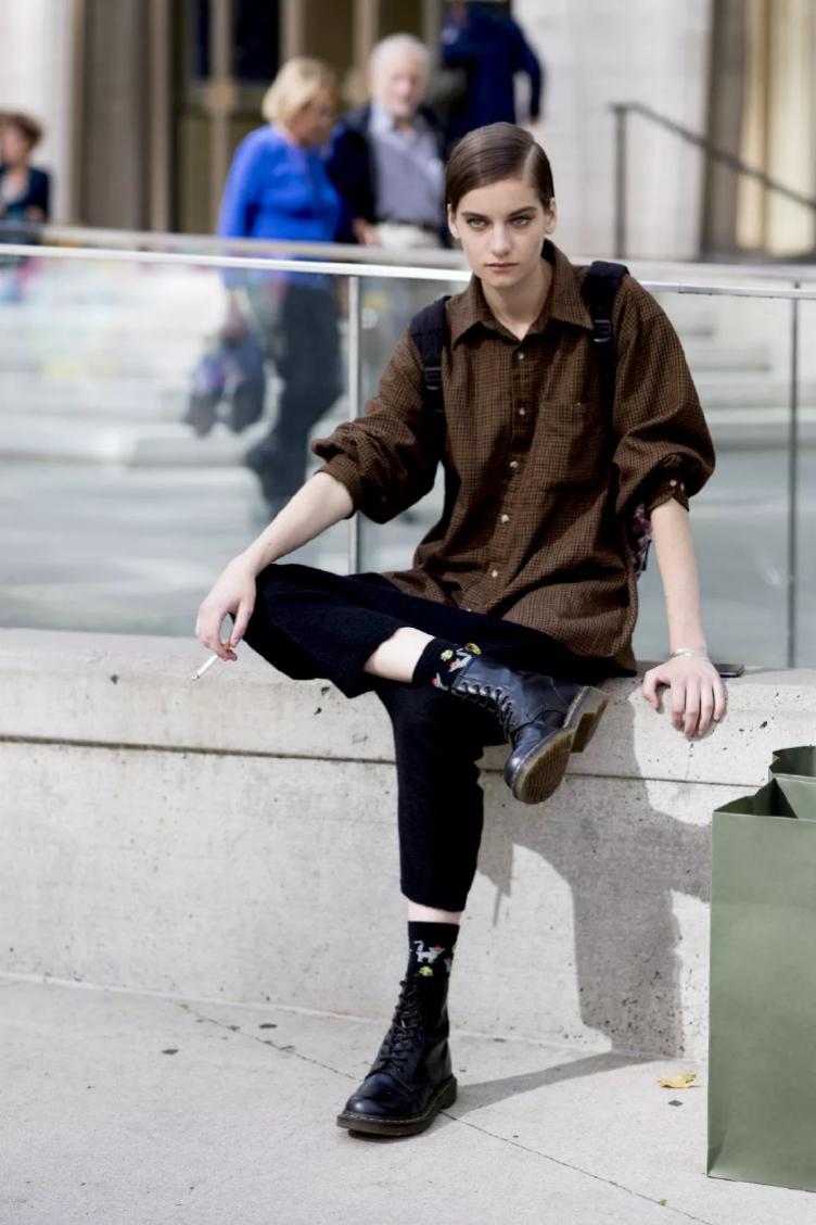 冬季保暖长筒袜穿搭,冷天半腿袜有了新穿法