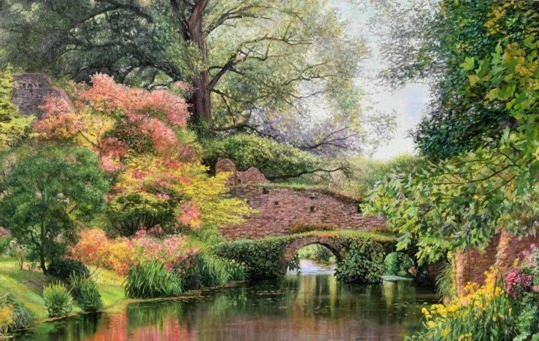 世界著名大师花卉油画,油画漂亮风景画