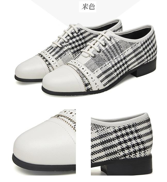 昆凌同款,千鸟格纹英伦风单鞋!千鸟格纹放在鞋子上一样好看