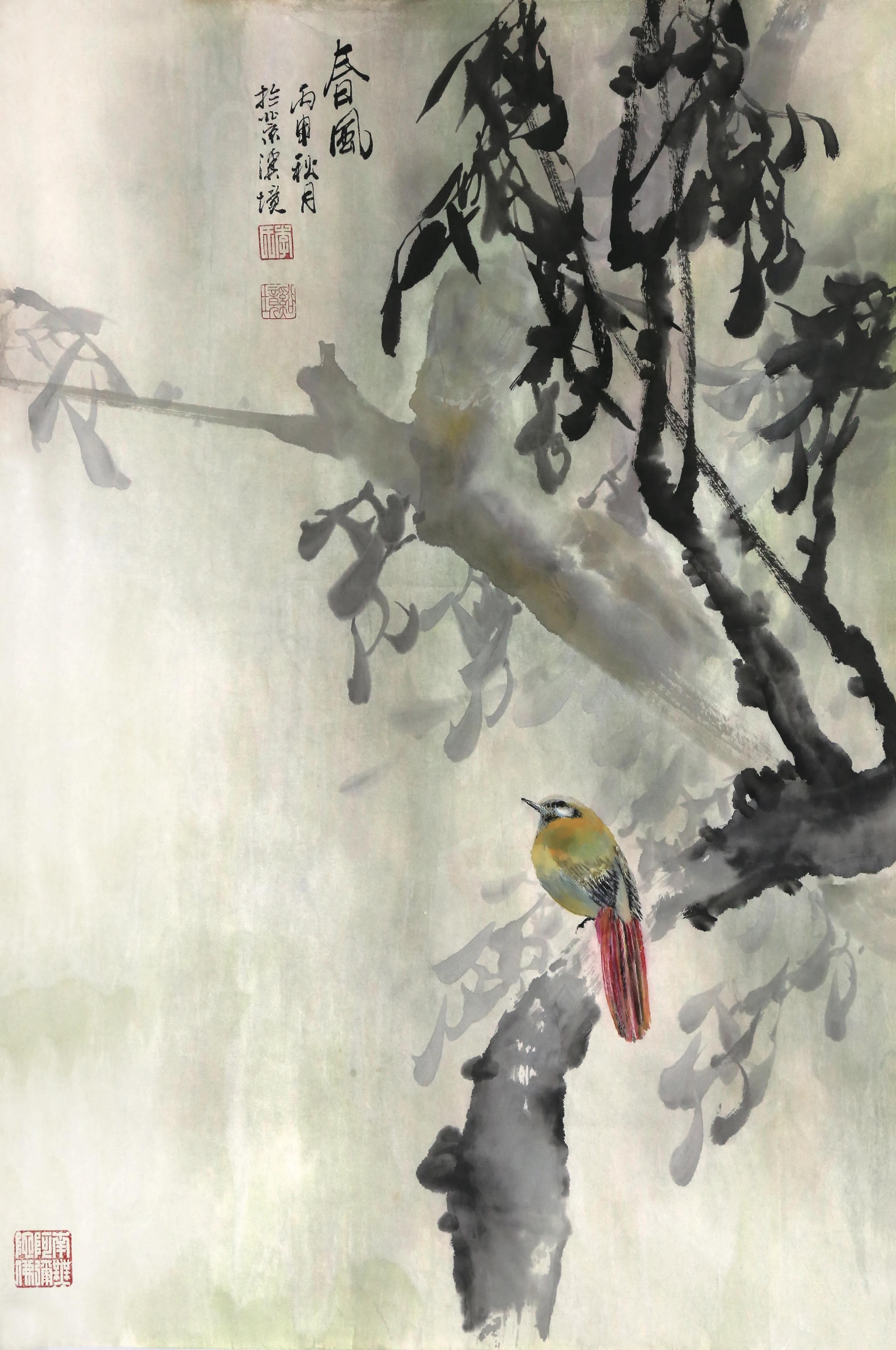 李溪境画作价格,李溪镜花鸟作品