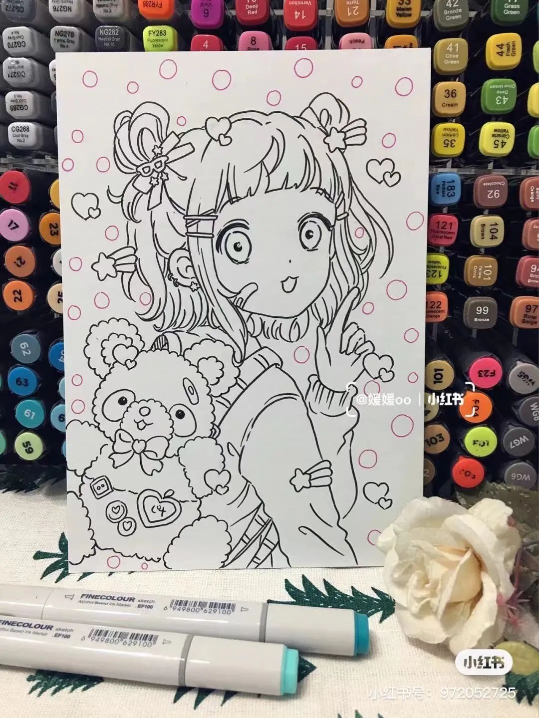 色彩装饰画简单好看马克笔,色彩对比强烈的马克笔装饰画