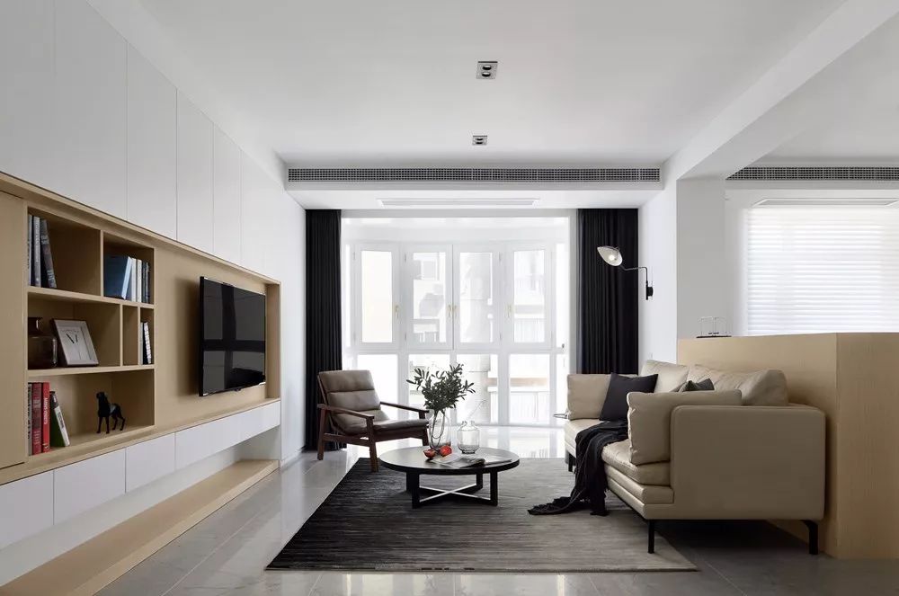 客厅大面积地砖深灰色铺贴效果图,客厅地砖简约铺贴图