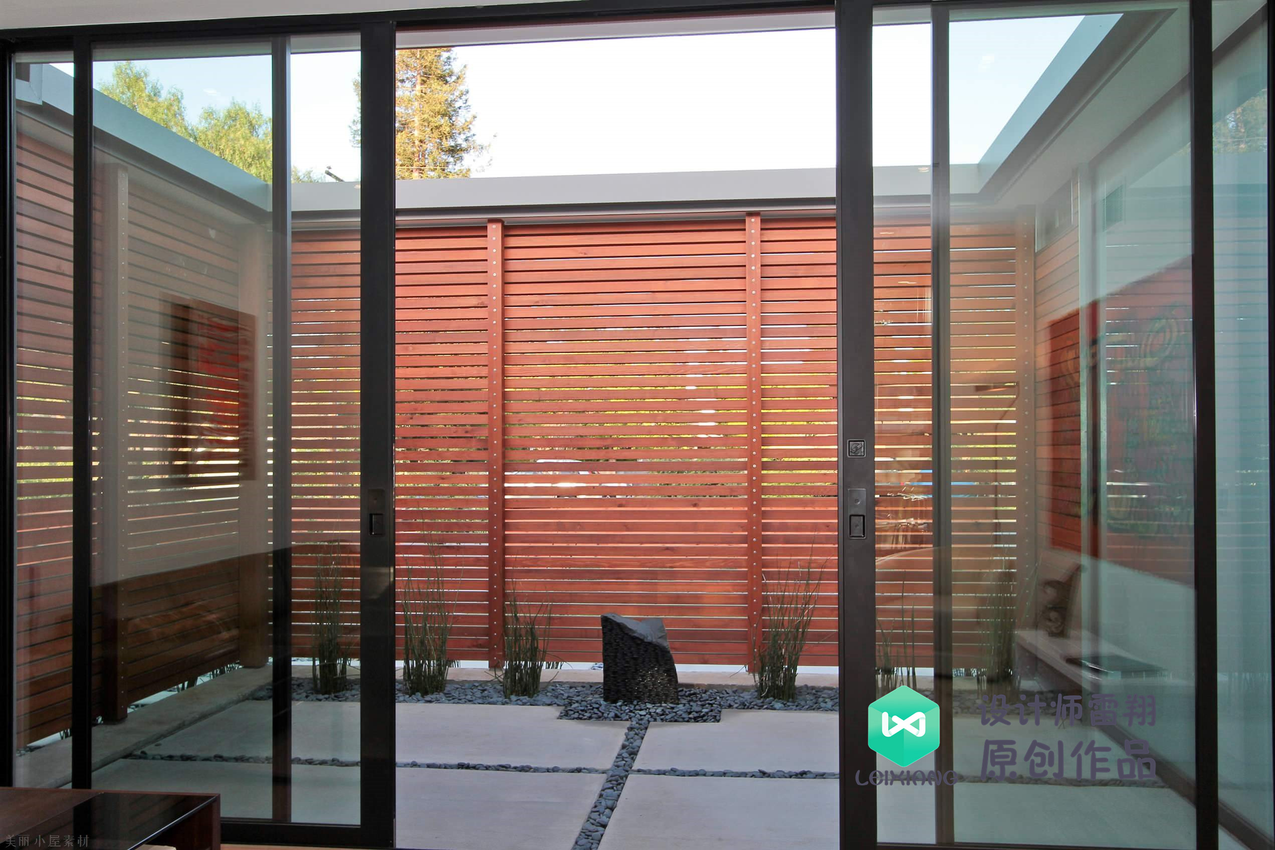 庭院防腐木颜色搭配效果图,庭院怎么铺装防腐木