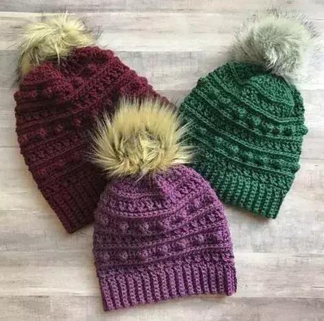 1-3岁宝宝护耳帽子钩法图解,6-12岁儿童帽子针织教程图解