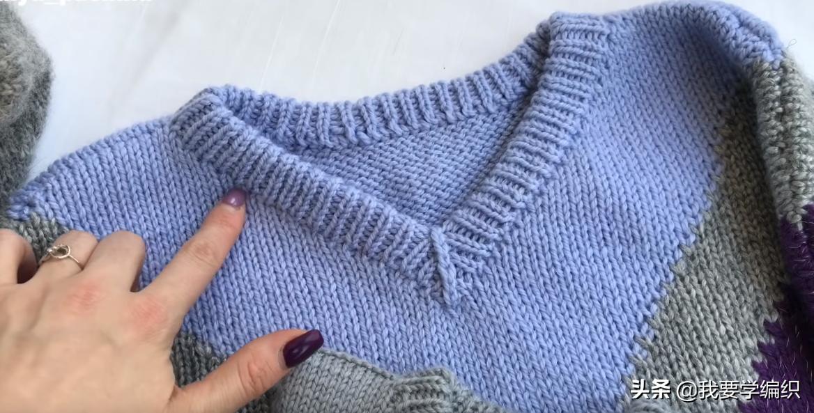 v领挑边怎么织,织毛衣织螺纹哪一个好看