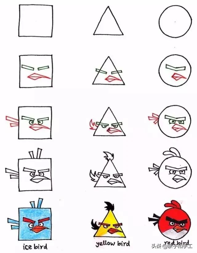 幼儿园动物简笔画教程,数字1到10的动物简笔画