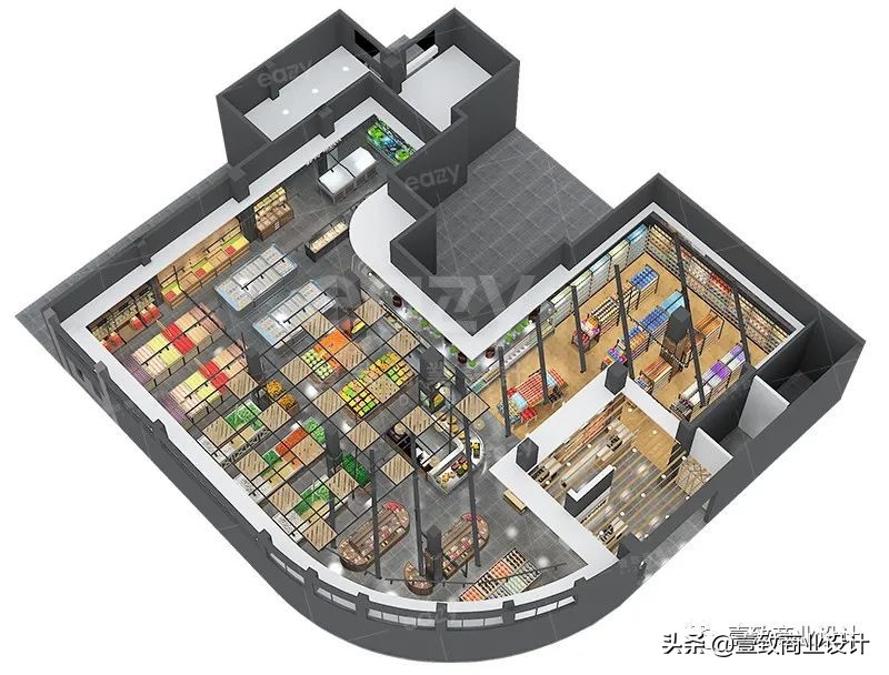社区生鲜超市500平怎么设计,社区生鲜超市设计图片