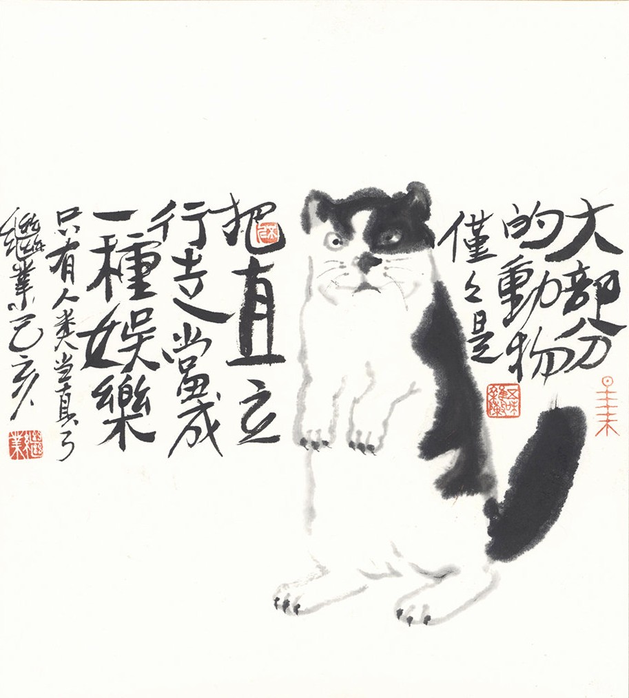 他画的猫，内心戏十足，还是个段子手，着实有趣