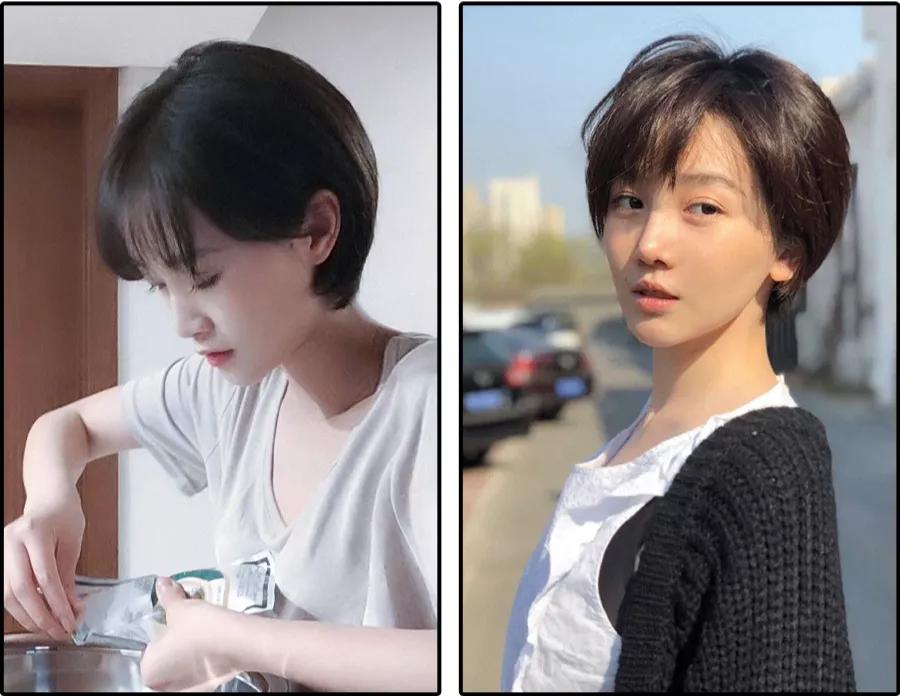 一剪短发就后悔,短发一刀切刘海翻车