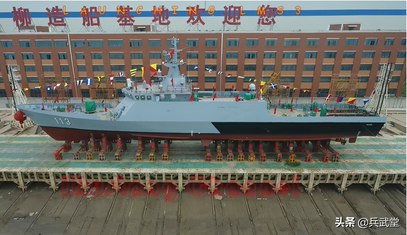 中国外贸军舰交付现场,中国出口濒海任务舰