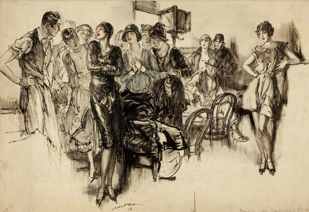 把各种场景画在一起的速写,速写故事小场景