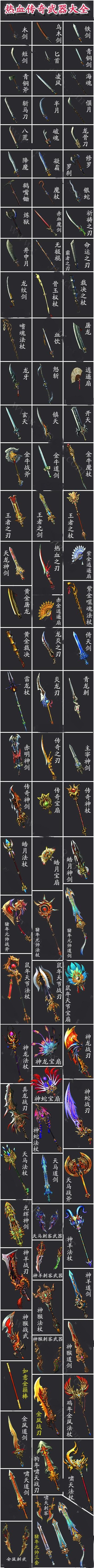 热血传奇道士十大武器,热血传奇最强武技排名