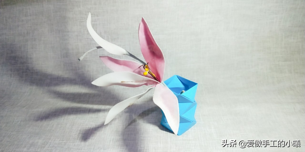 折纸花瓶教程小视频,立体折纸花瓶简单教程