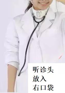 听诊器使用展示,听诊器耳件正确佩戴图