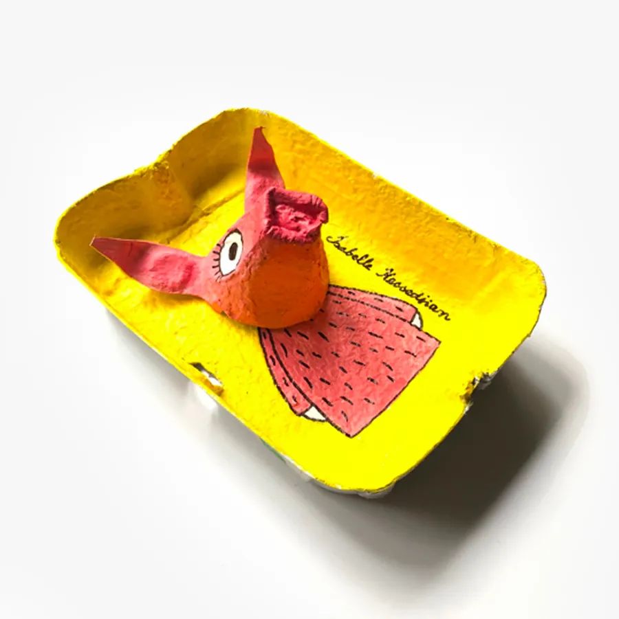 小学生变废为宝的手工画,儿童画创意画可爱的小兔子