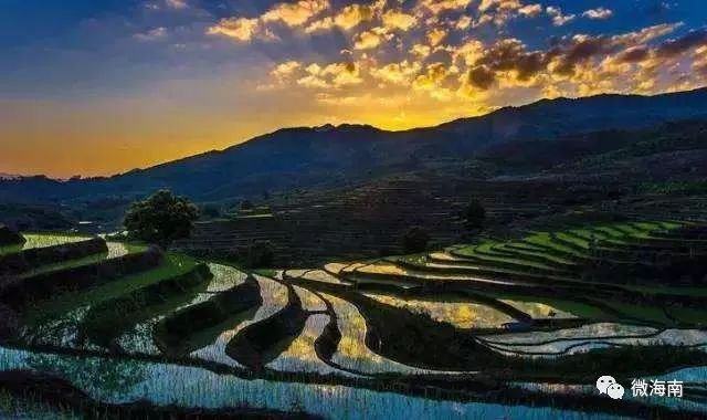 海南五指山牙胡梯田最佳观景台,牙胡梯田风景区游玩项目