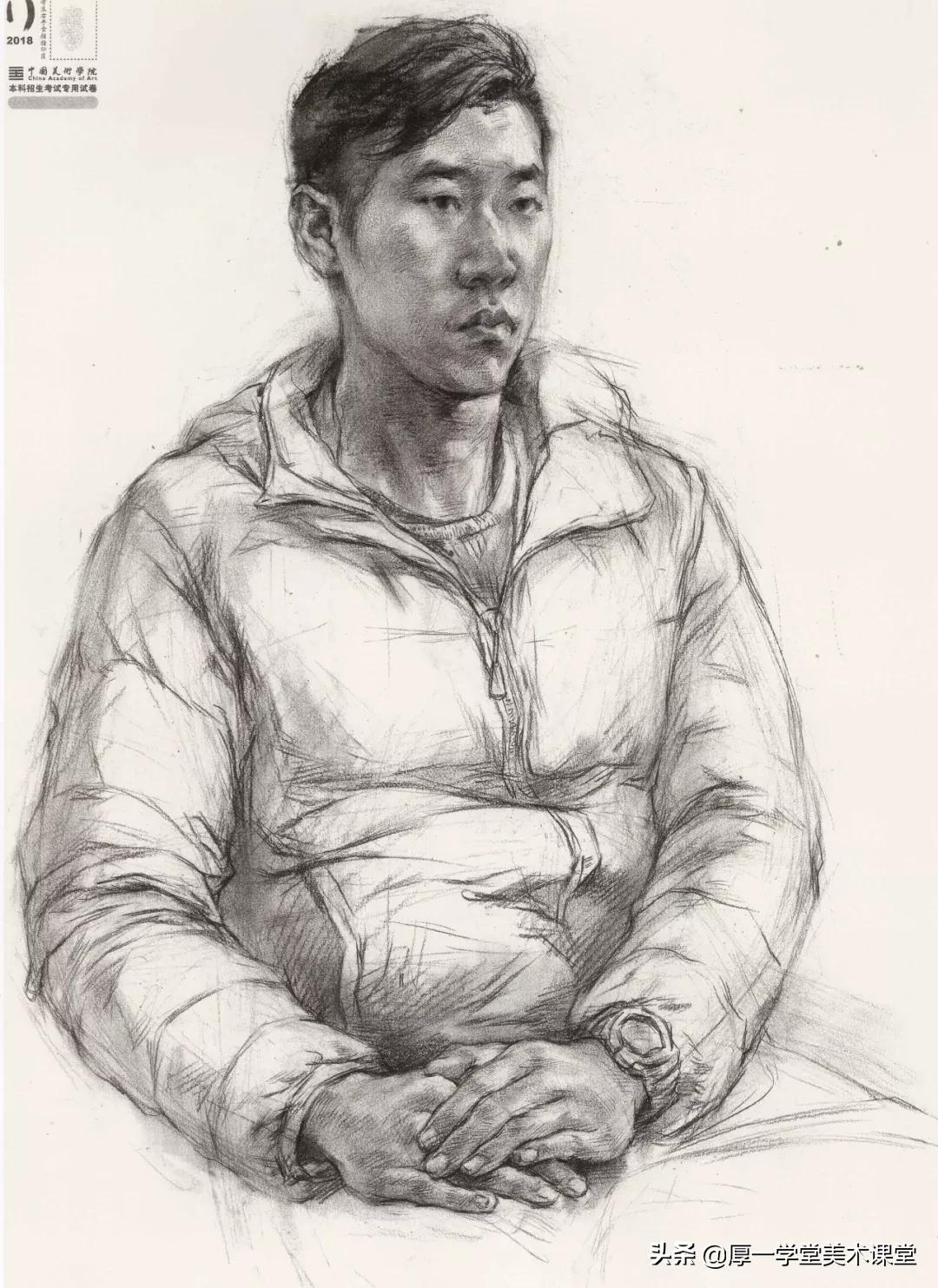 中国美院高分卷2020素描试卷,中国美院素描作品欣赏