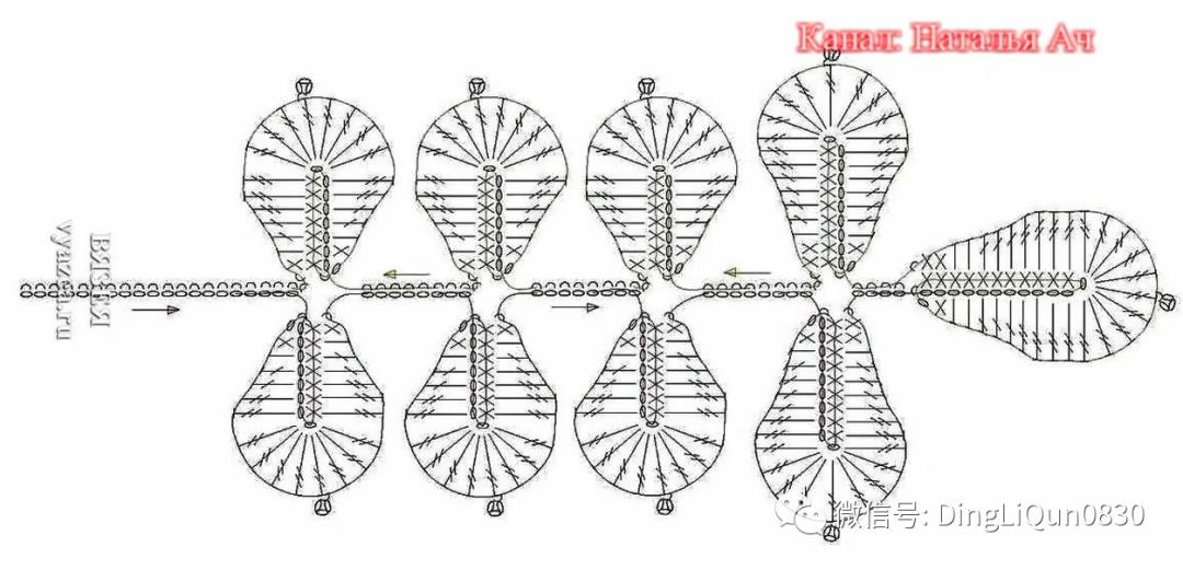 树枝树叶的编织图解,树叶钩针编织教程图解