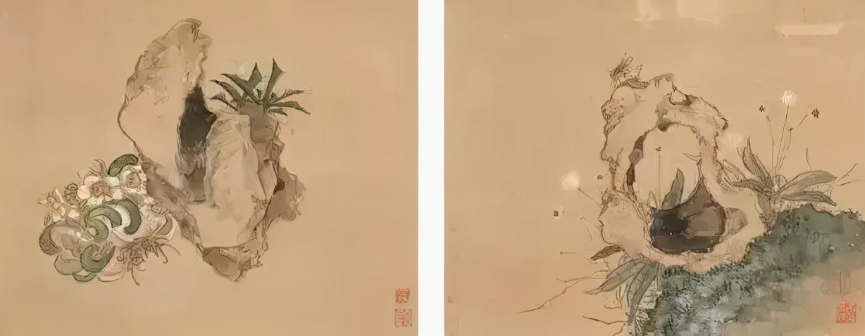 历代中国画中的奇石,中国画奇石作品欣赏