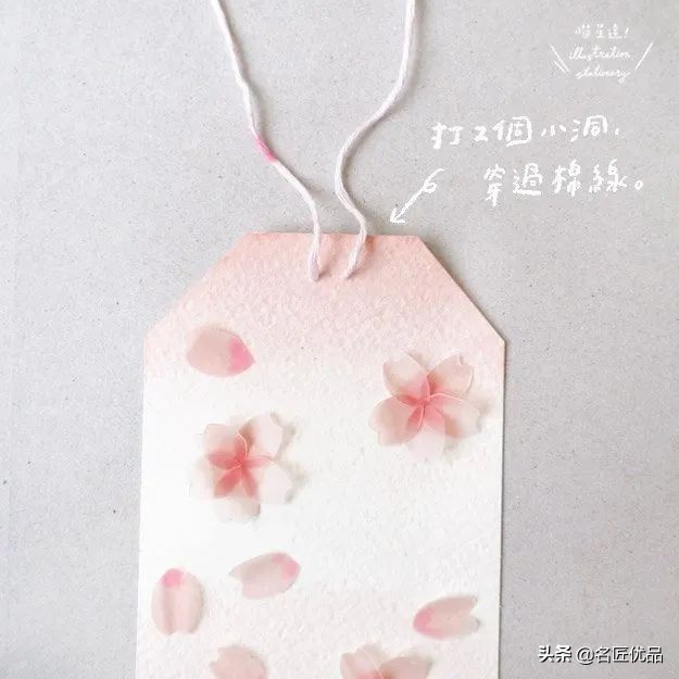 手工课堂：用手帐下一场樱花雨，用水彩笔就能完成的樱花卡