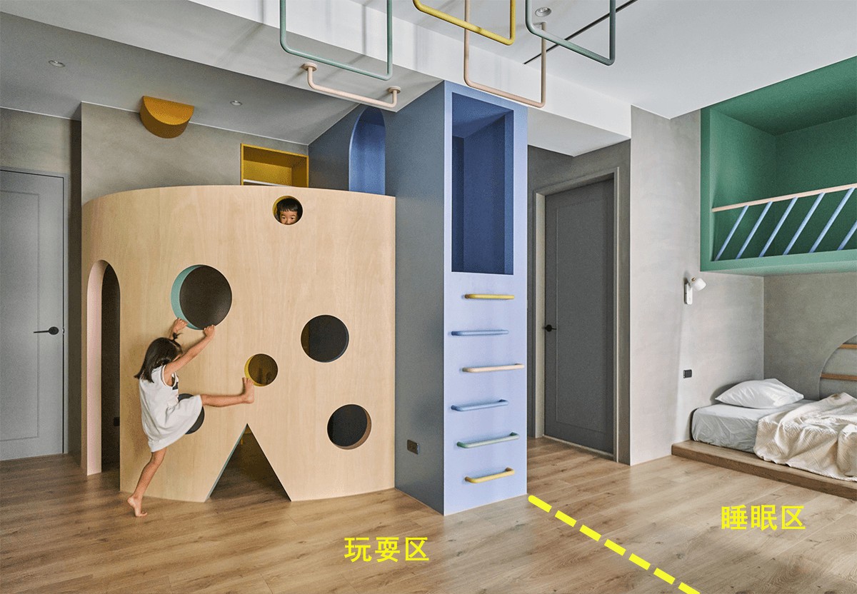 小儿童房设计图,怎样建造儿童房梦幻又像游乐园