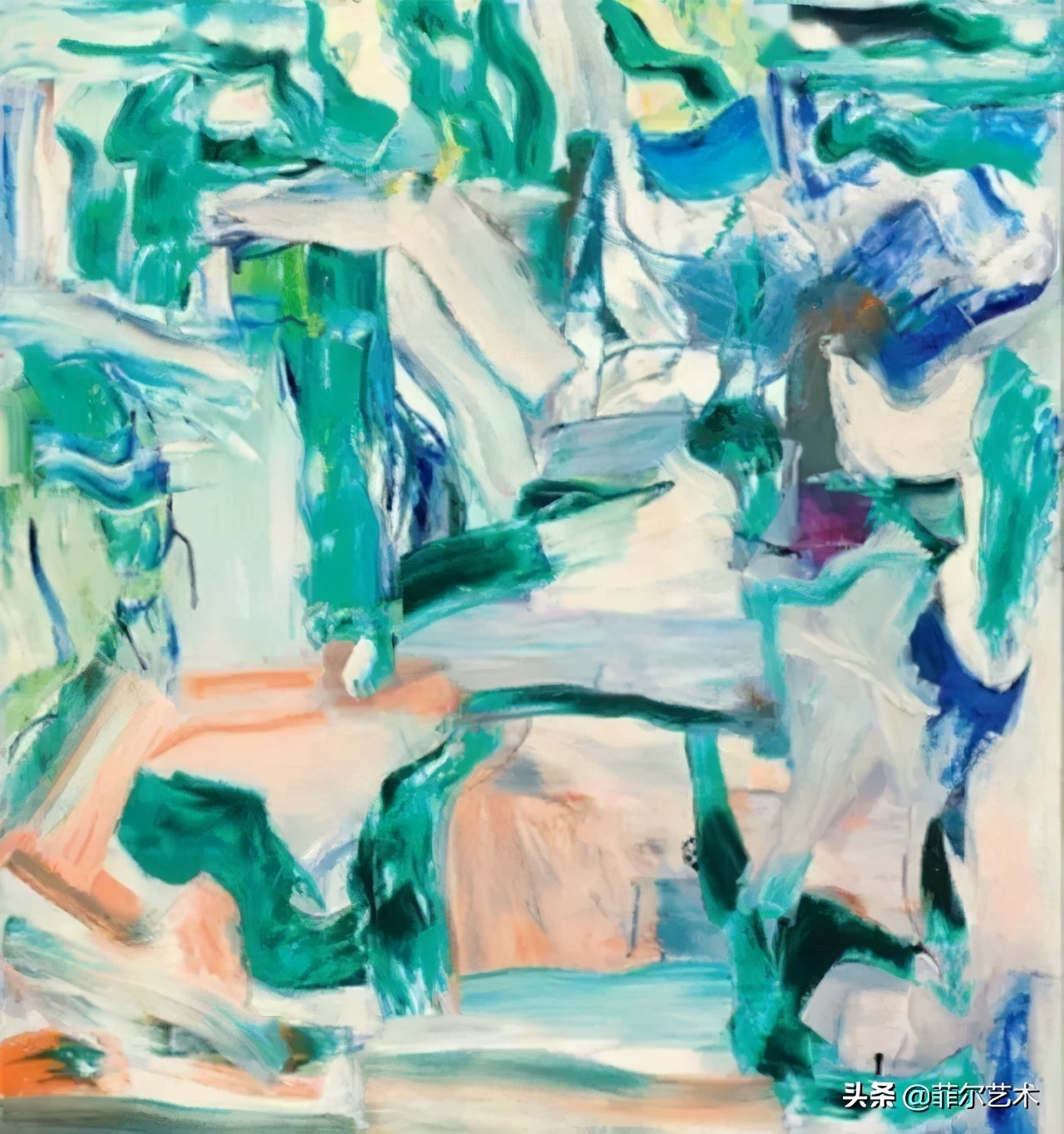 丹麦画家蒙森德风景油画作品欣赏,荷兰画家德库宁的油画作品无题