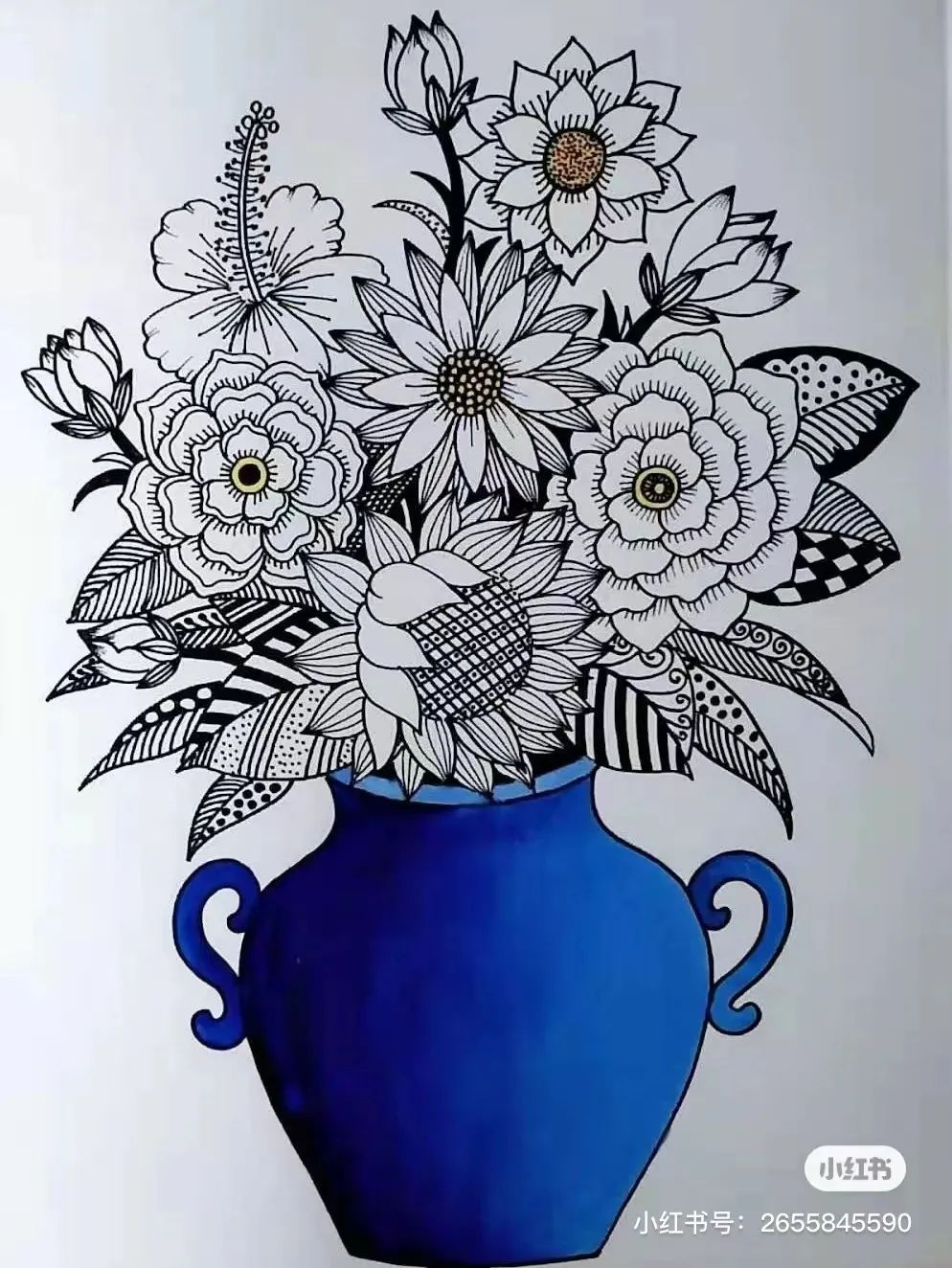 线描绘画大师绘画图片,国外线描花卉素材图片