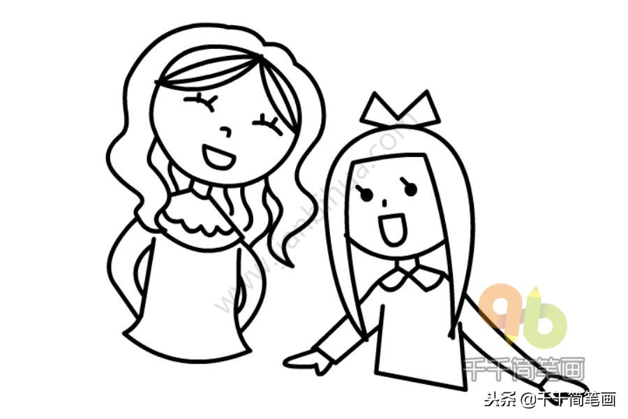 家庭成员5人简笔画,家庭成员简笔画3代人