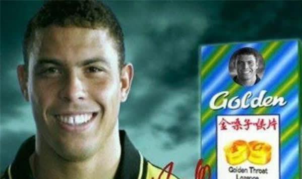 罗纳尔多代言金嗓子录像,罗纳尔多被忽悠给金嗓子做广告