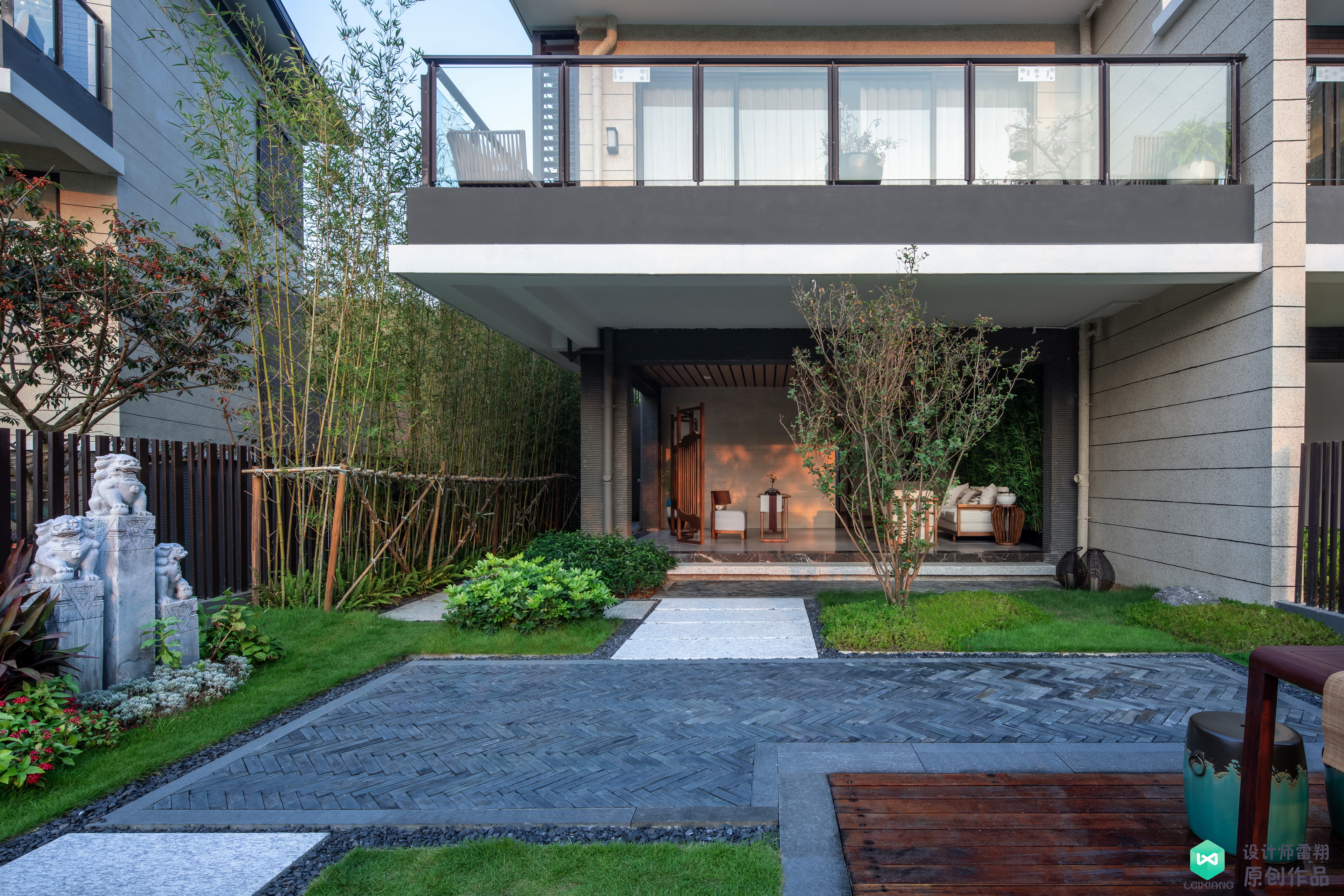 庭院大门正对墙面设计,庭院门不对入户门怎么设计